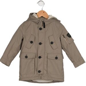 Bonpoint Unisex Fleece lined Utility Parka Coat - Beige - size 3T Like New
